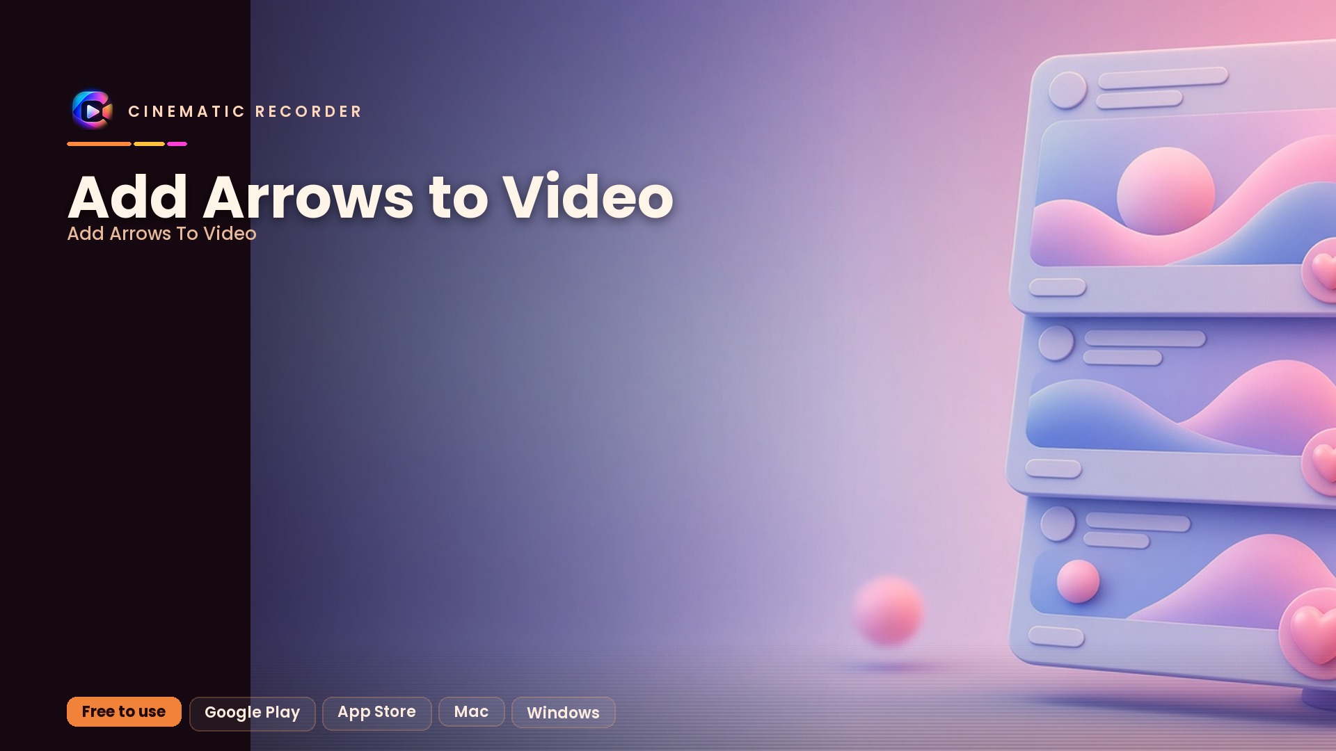 add arrows to video