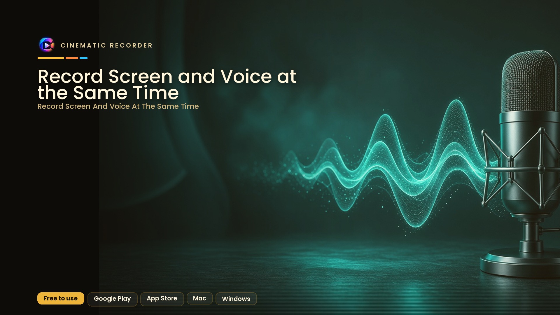 record screen and voice at the same time