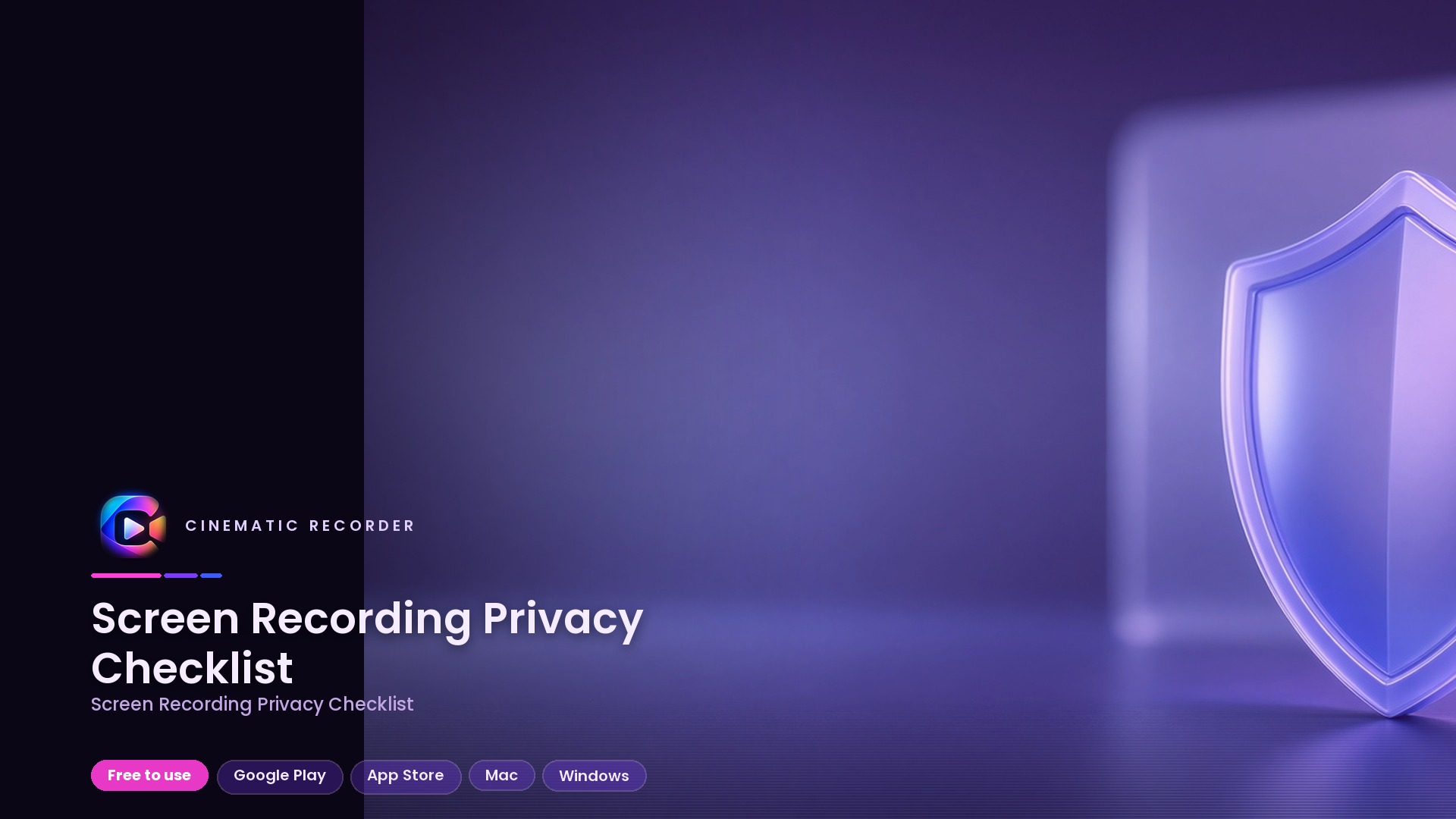 screen recording privacy checklist