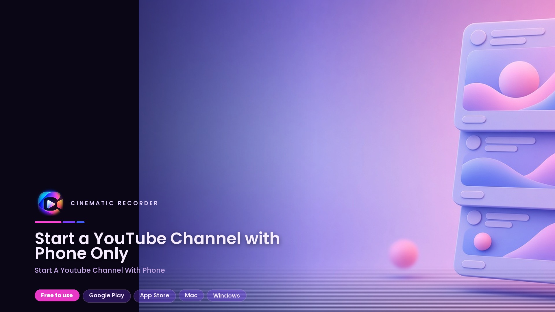 start a youtube channel with phone